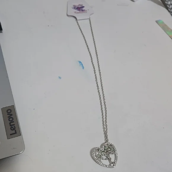 Green Tree Of Life Heart Necklace - Picture 3 of 3